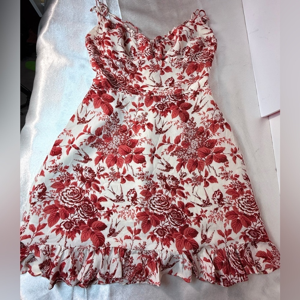 Reformation Red and White Floral Mini Dress - Picture 15 of 15